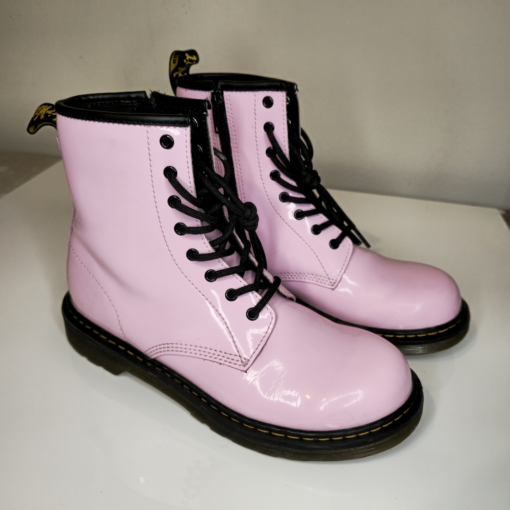 Dr. Martens Light Pink Combat Boots Size 5 - Picture 10 of 10